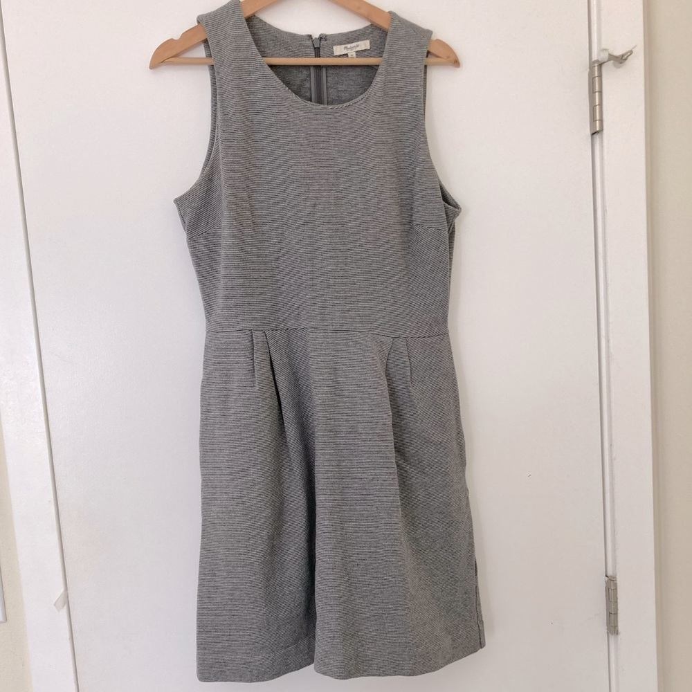 Madewell 1937 striped cotton dress with pockets